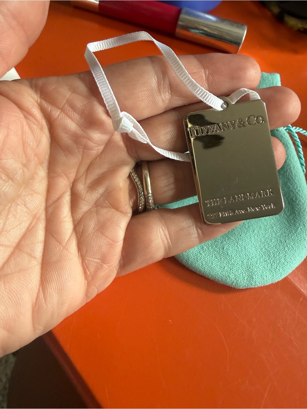Auth Tiffany & Co. "The Landmark" 727 Fifth Ave New York charm/ornament w/ pouch - Picture 2 of 6